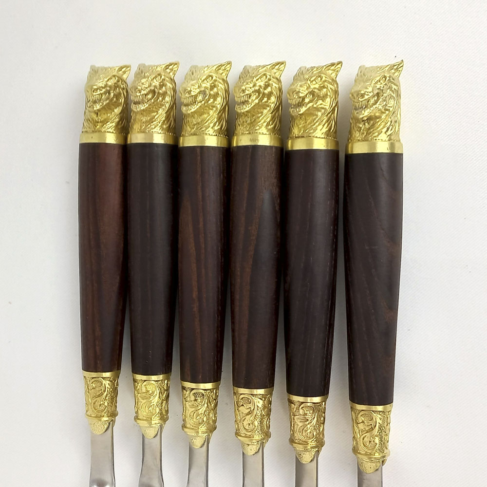 Подарочный набор шампуров "Волк большой"